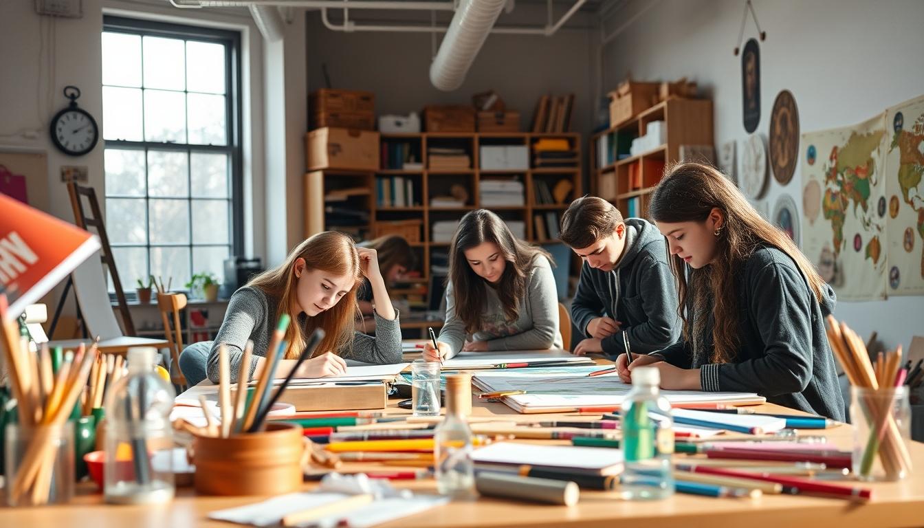 Student developing practical and academic skills