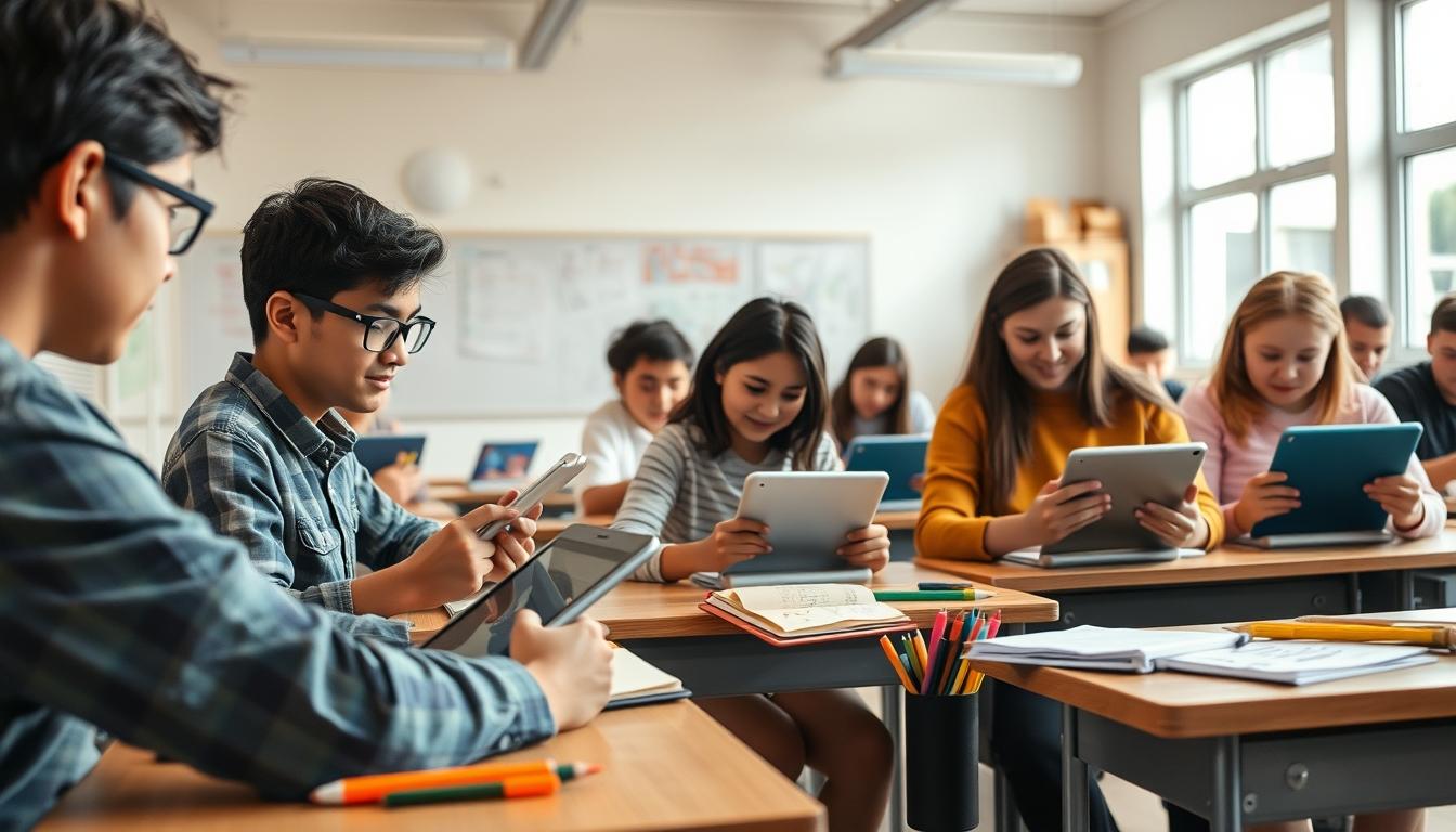 Students working in research laboratory